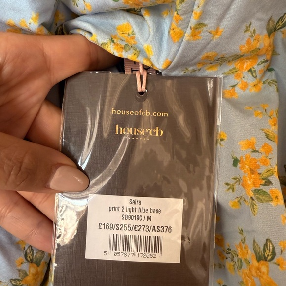 House of CB Saira Blue Vintage Floral M - NWT - Picture 8 of 13